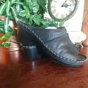 Black Ariat Open Toe Mules